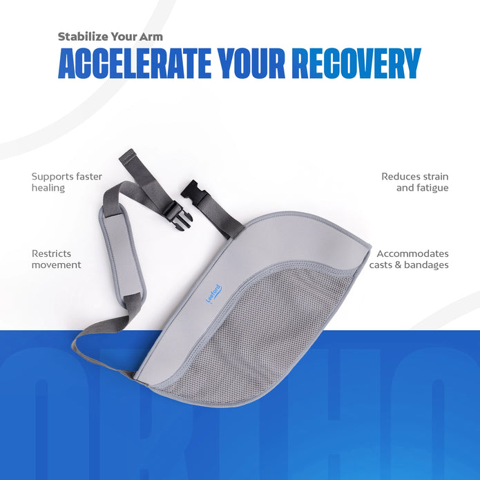 baggy arm sling for recovery and rehabilitation support