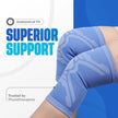 Blue designer knee cap for superior support and comfort
