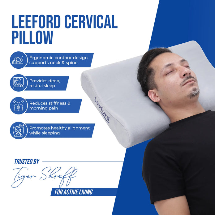 Contoured Cervical Pillow | PU Foam for Neck Stiffness, Spondylosis