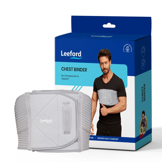 Leeford chest binder packaging with product