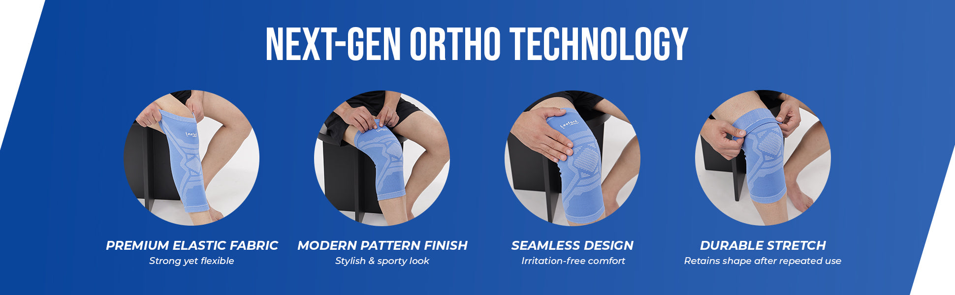 designer knee cap blue next gen ortho technology features