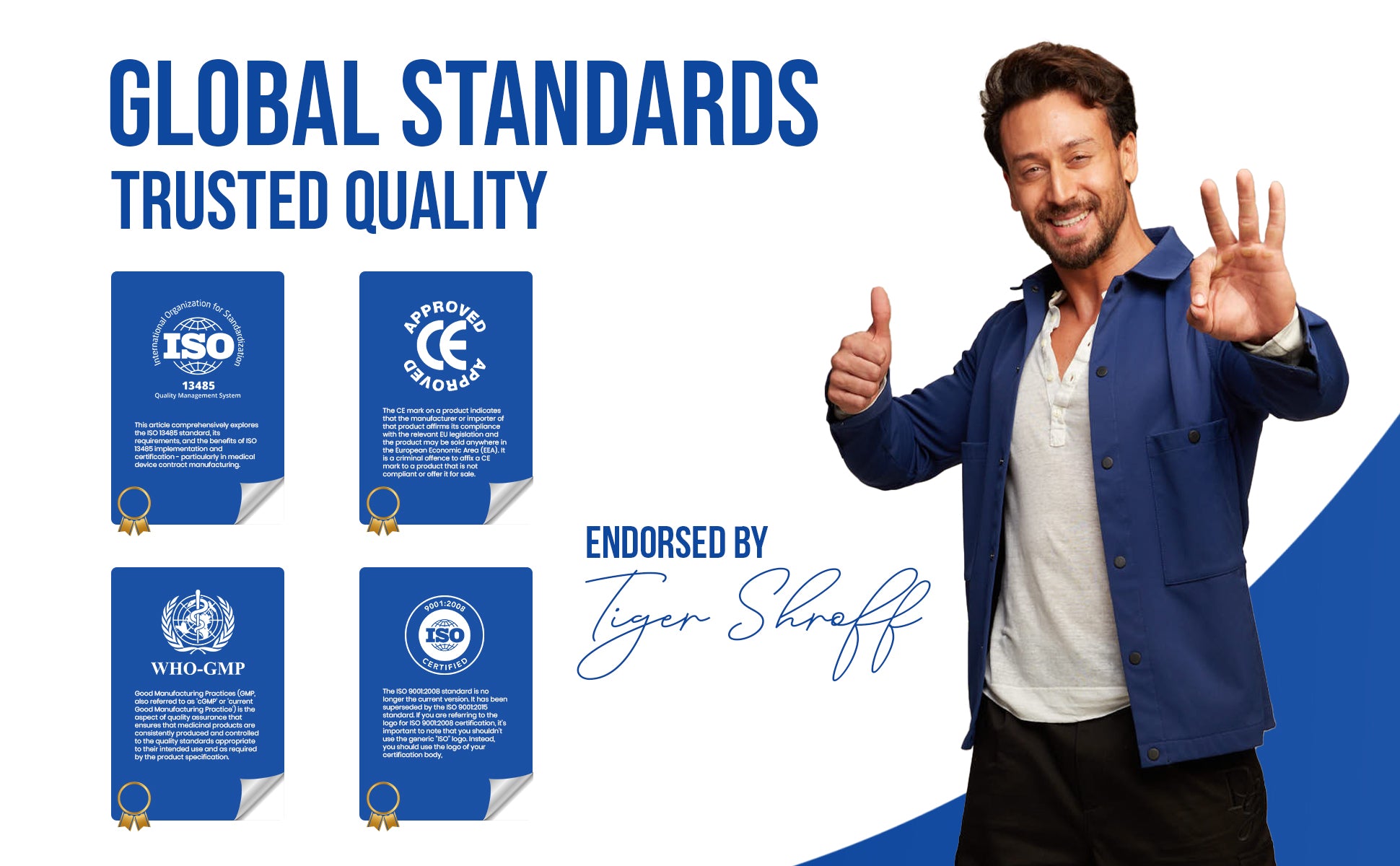 designer knee cap blue trusted quality