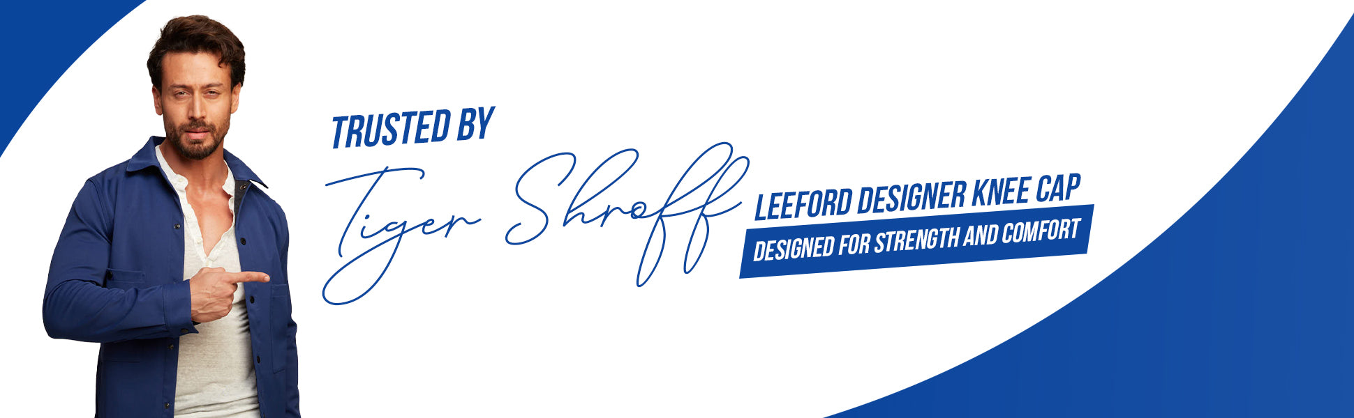 gray knee cap trusted by tiger shroff