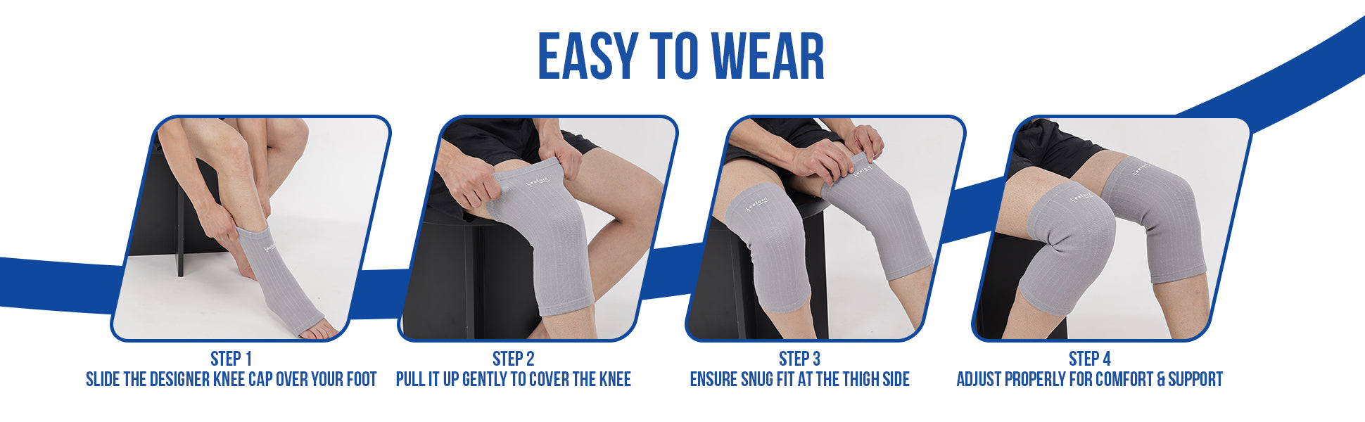 gray knee cap wear guide