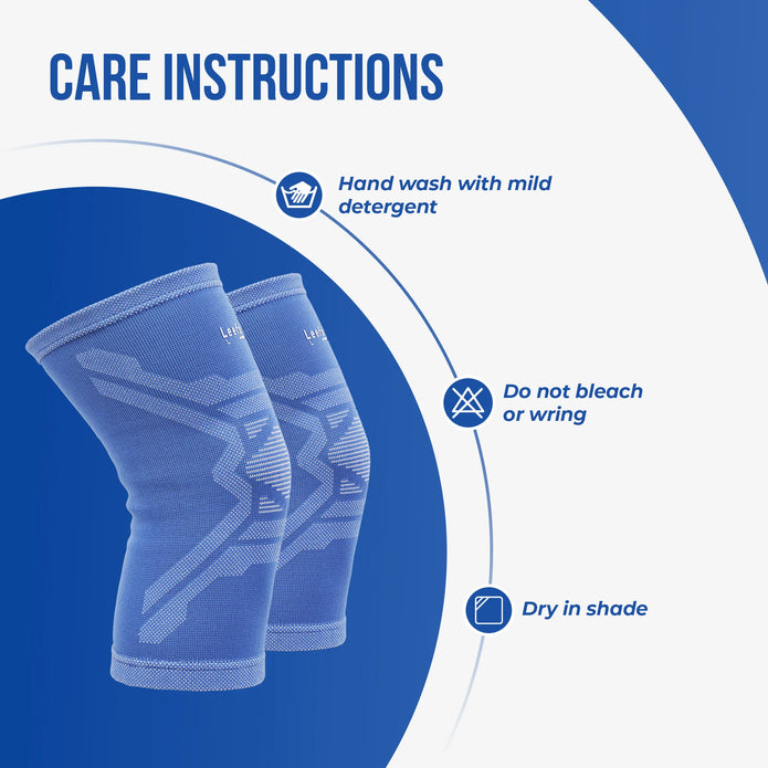 blue knee cap care instructions