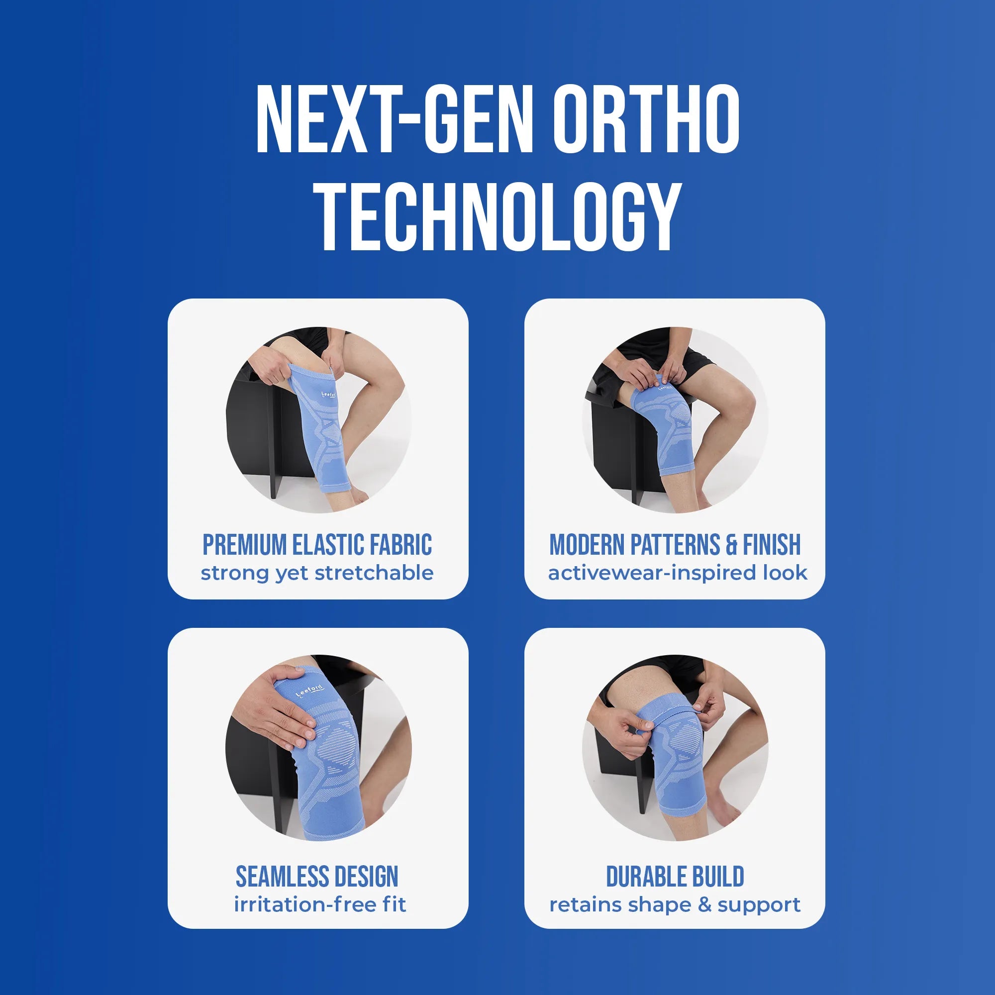 blue knee cap next gen ortho technology