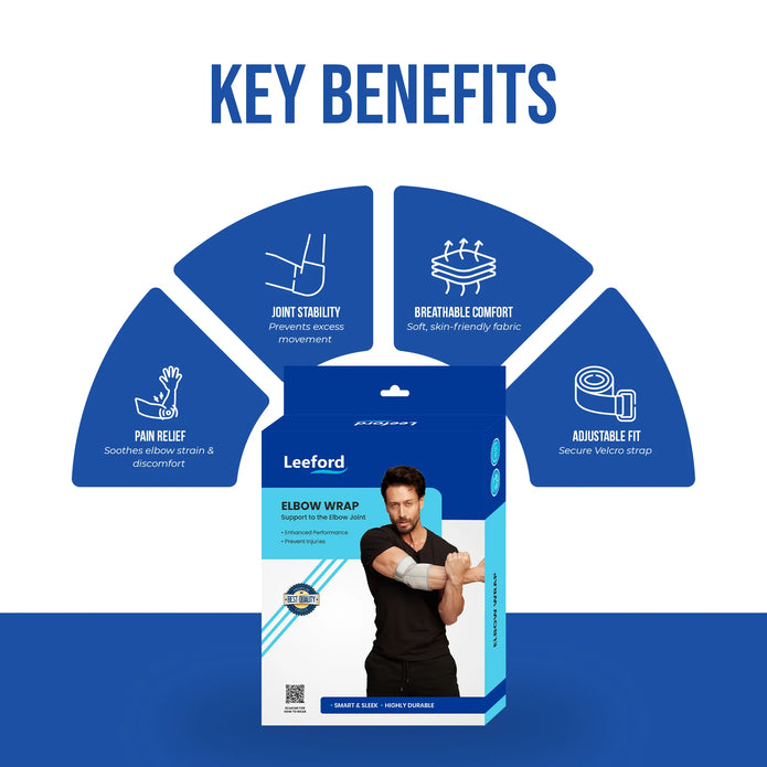 Leeford Elbow Wrap Relieves Pain, Supports Joint Recovery