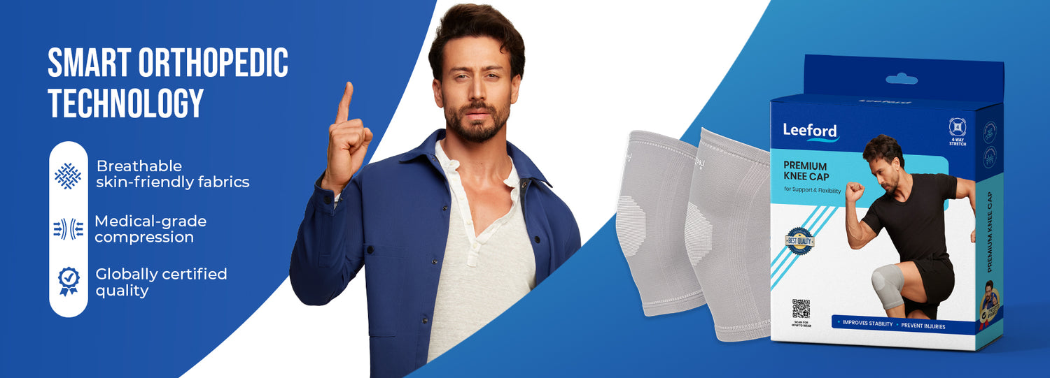 leeford knee caps gray smart orthopedic technology with globally certified