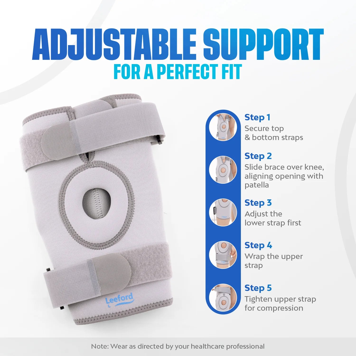 knee support with hinge use guide