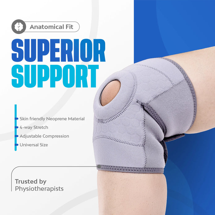 Neoprene knee wrap providing superior joint support