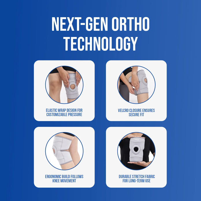 Knee Wrap for Pain Management | Neoprene Material, 4-Way Stretch