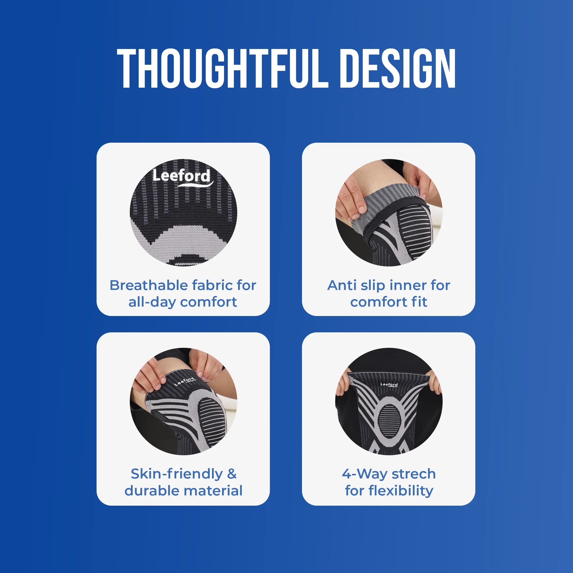 knee cap for men design features listed