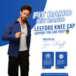 Leeford knee cap for men advertisement featuring Tiger Shroff