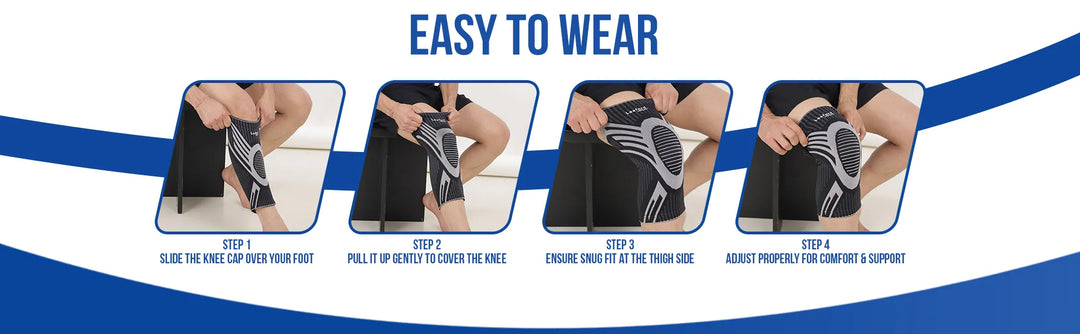 knee cap for men step by step wear instructions