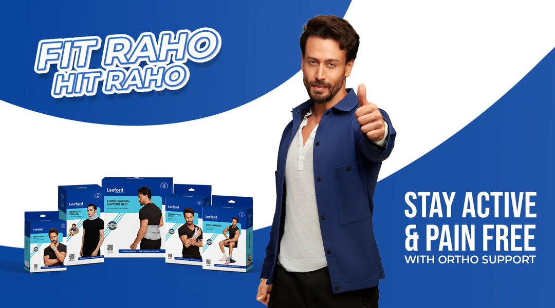 Man giving a thumbs up with Ortho support packages 