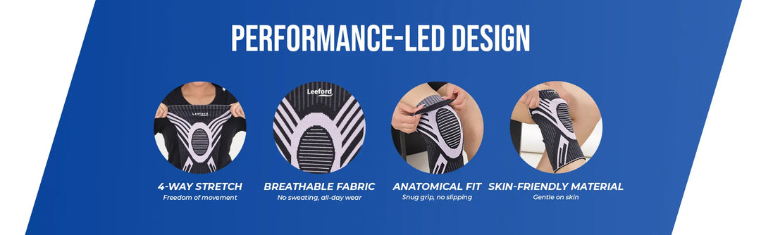 design features explained of a knee cap for women