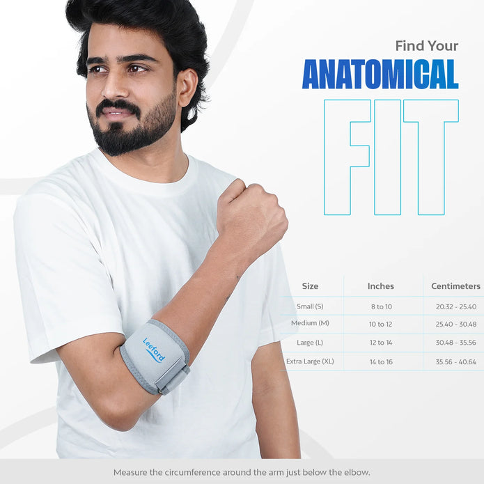 tennis elbow support size guide