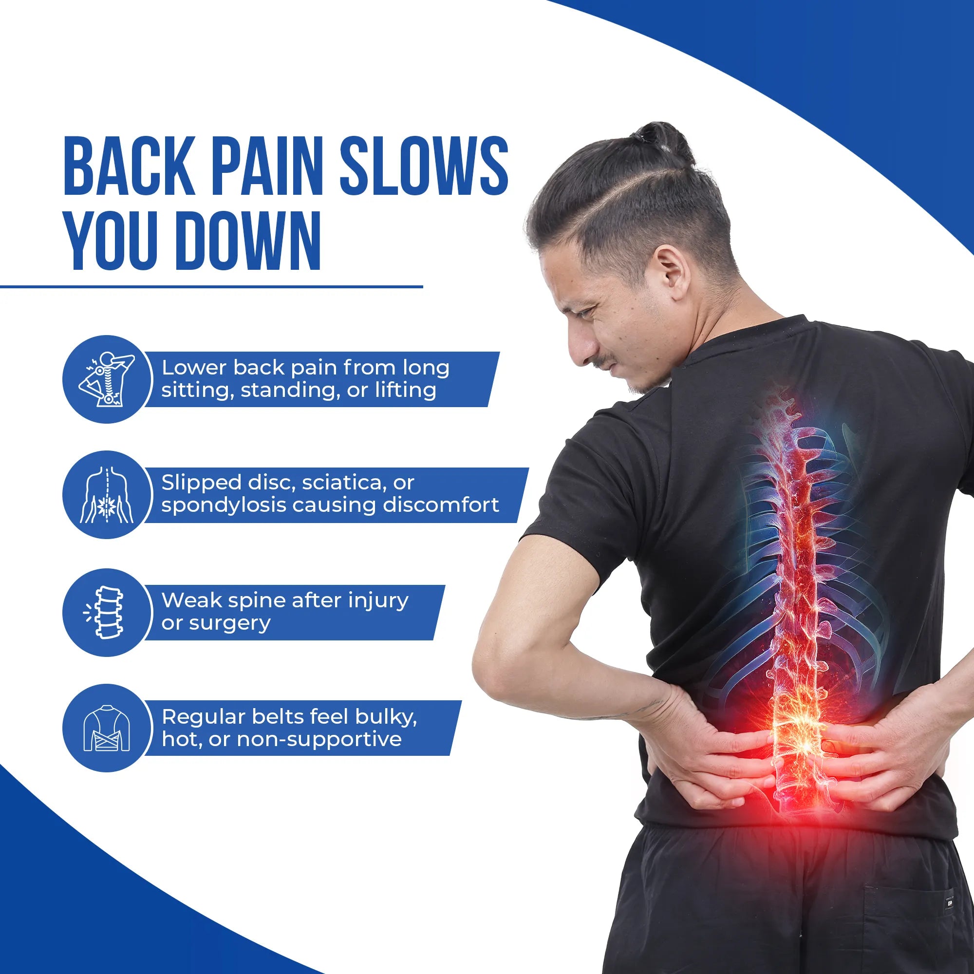 Lumbo Sacral Support Belt | Back Pain Relief & Spine Support