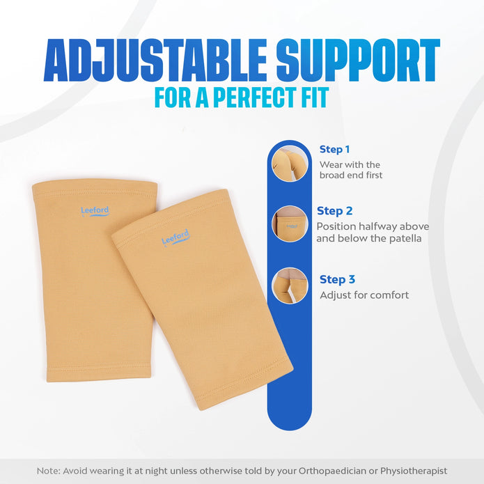 Adjustable premium knee cap support sleeve offering customizable compression for joint stability, pain relief, and all-day comfort