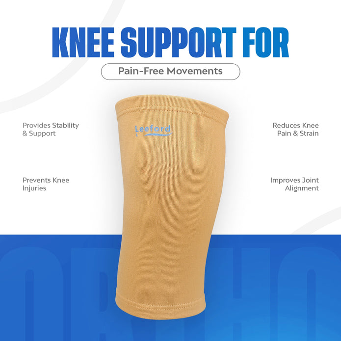 Beige premium knee cap support