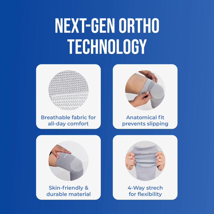 Premium Knee Cap for Sprains, Arthritis, Tendonitis | 4-Way Stretch