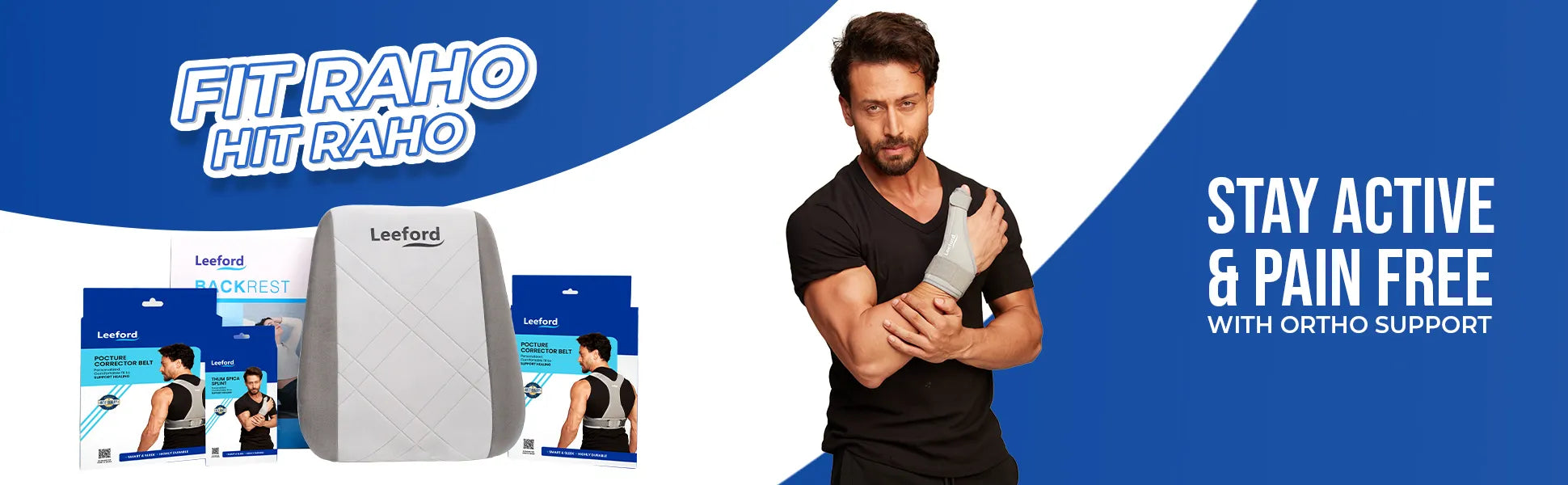 tiger shroff advertises leeford orthopedic products