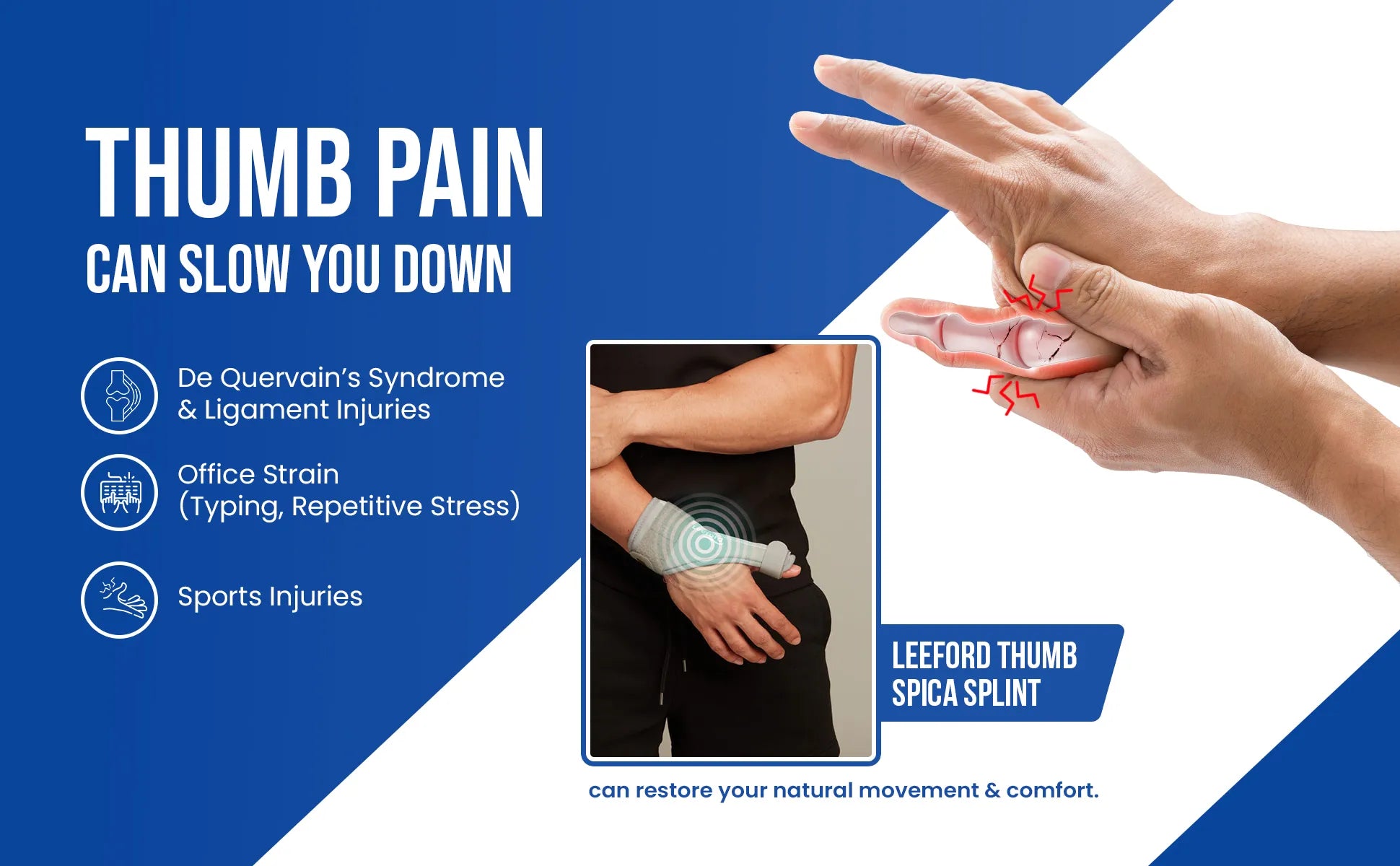 thumb spica splint helps in different problems explained